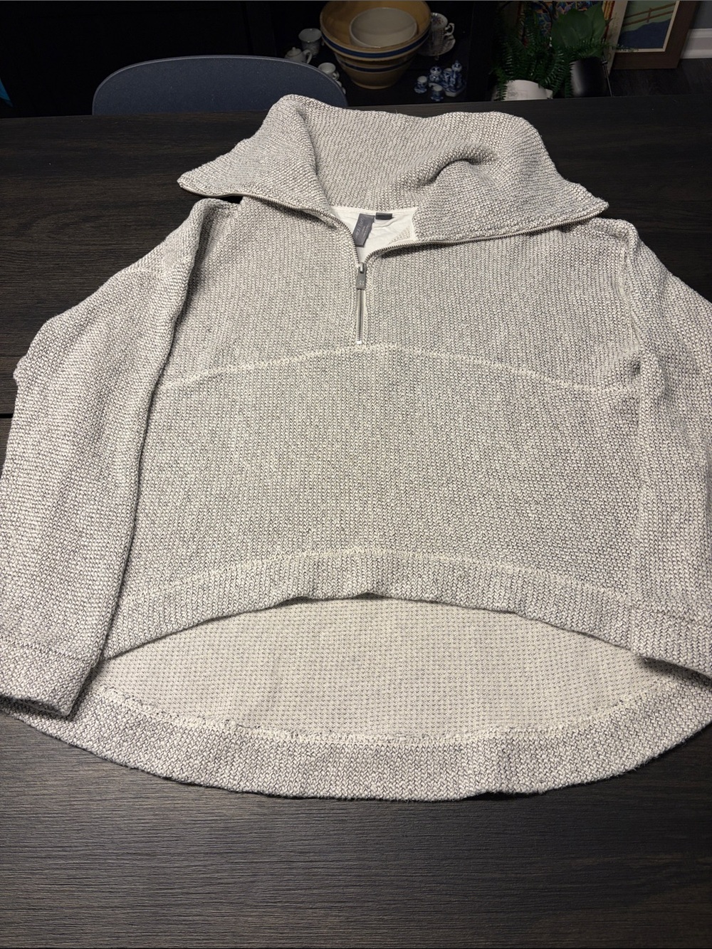 Sweaty Betty Restful Bouclé Half Zip Sweatshirt Grey L US